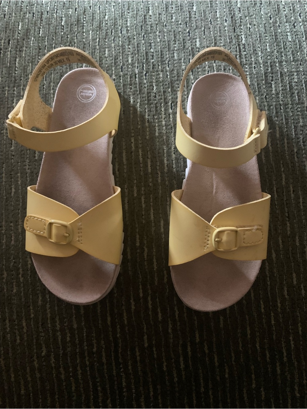 wonder nation Yellow Buckle Ankle Strap Sandals